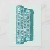 修辞的な問題のおもしろい文法 ポストカード (正面)