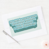 修辞的な問題のおもしろい文法 長方形シール (封筒)