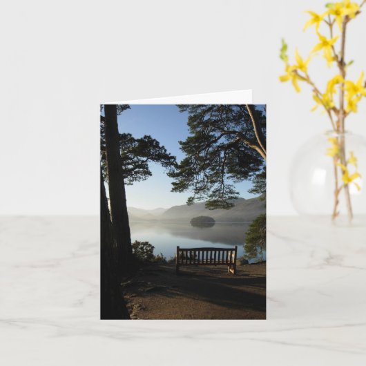 修道士のクラグからのビュー – ダーウェントワーター カード (黄色い花)