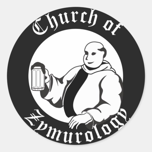 修道士のステッカー ラウンドシール (正面)
