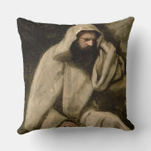 修道士のポートレート、c.1840-45 (キャンバスの油) クッション (裏面)