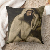 修道士のポートレート、c.1840-45 (キャンバスの油) クッション (ブランケット)