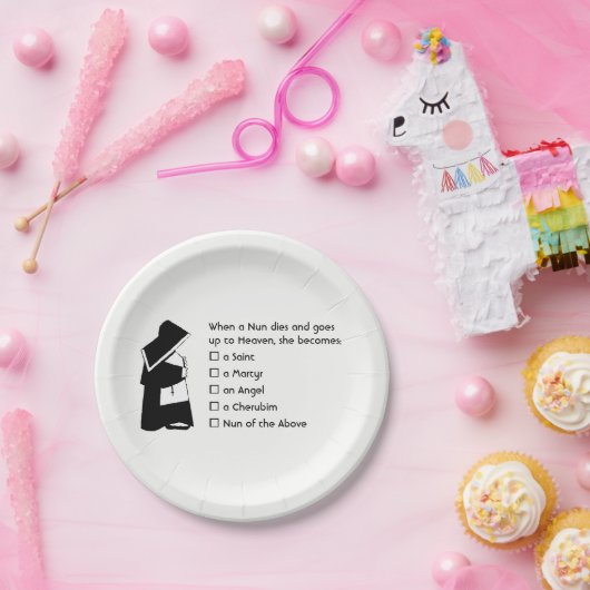 修道女おもしろい – クリーンユーモア、修道女天国ジョーク ペーパープレート (パーティー)