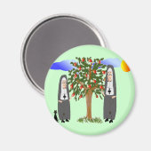 修道女がリンゴのカードとギフトを盗む マグネット (正面/裏面)