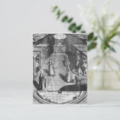 修道女が患者に食べ物を提供 ポストカード (スタンド正面)