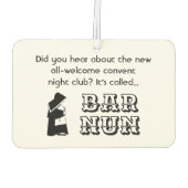 修道女のおもしろい – クリーンなユーモア、カトリックバージョーク カーエアーフレッシュナー (裏面)