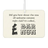 修道女のおもしろい – クリーンなユーモア、カトリックバージョーク カーエアーフレッシュナー (正面)