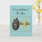 修道女のための1000年銀の贈り物 カード (黄色い花)