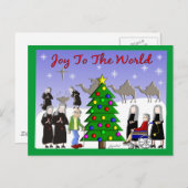 修道女のアートクリスマスシーンのギフト シーズンポストカード (正面/裏面)