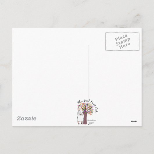 修道女のアートクリスマスシーンのギフト シーズンポストカード (裏面)