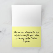 修道女のカード 「修道院から脱出」 カード (内部)