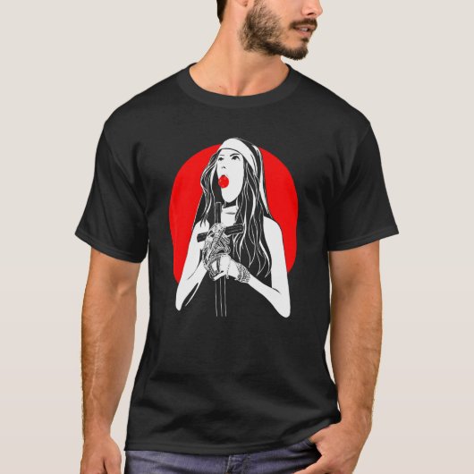 修道女のギャグ Tシャツ (正面)