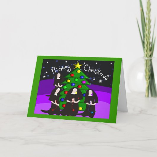 修道女のクリスマスカードとギフト シーズンカード (正面)