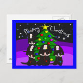 修道女のクリスマスカードとギフト シーズンポストカード (正面/裏面)