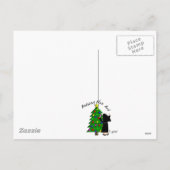 修道女のクリスマスカードとギフト シーズンポストカード (裏面)