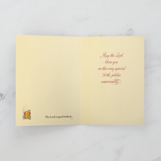 修道女の十字架信仰の命日 カード (内部)