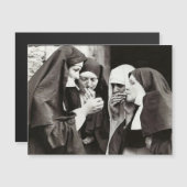 修道女の喫煙 ヴィンテージ写真カード (正面/裏面)
