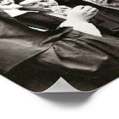 修道女の喫煙 ヴィンテージ写真 ポスター (角)