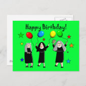 修道女の誕生日カードとギフト ポストカード (正面/裏面)