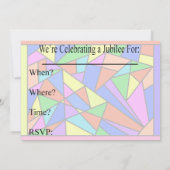 修道女の銀の25周年記念招待状 招待状 (裏面)