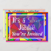 修道女の銀の25周年記念招待状 招待状 (正面/裏面)