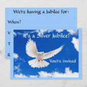 修道女の銀色25周年記念招待状 招待状 (正面/裏面)