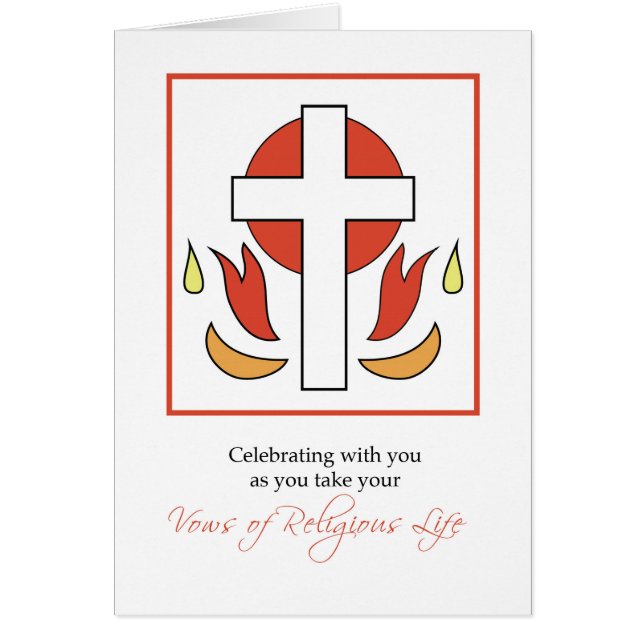 修道女は宗教生活の中で最初の誓いを取る、クロス (正面)