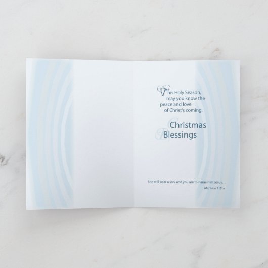 修道女へのクリスマスの願い シーズンカード (内部)