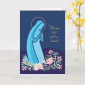 修道女への信仰生活50周年記念 カード (黄色い花)