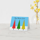 修道女への聖降誕祭のお祝い カード (黄色い花)