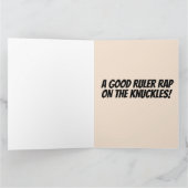 修道女カトおもしろいリック誕生日グリーティングカード カード (内部)