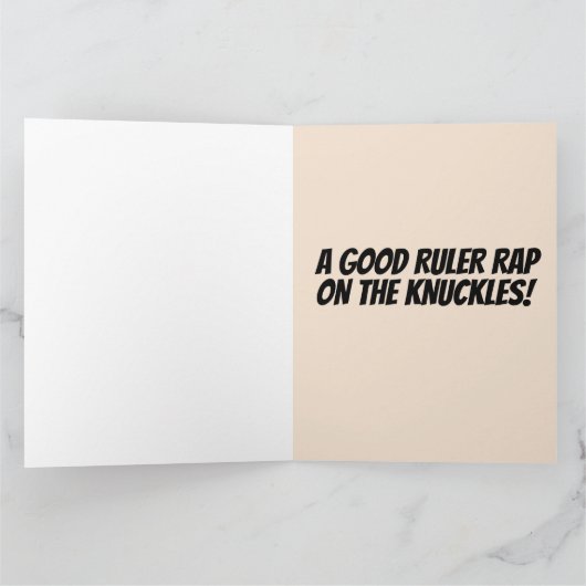 修道女カトおもしろいリック誕生日グリーティングカード カード (内部)