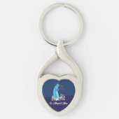 修道女ピンクの花が咲き誇る25周年記念 キーホルダー (正面)