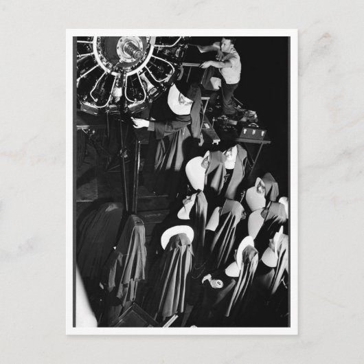 修道女飛んでいるたち。 ポストカード (正面)