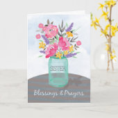 修道女・シスターのための回復祈願フラワーベース カード (黄色い花)