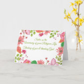 修道女、宗教生活の記念日、水の色 – ルー カード (黄色い花)