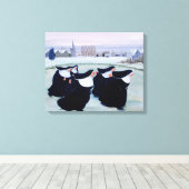 修道院の冬 キャンバスプリント (インサイチュ (ウッドフロア))