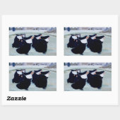 修道院の冬 長方形シール (シート)