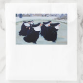 修道院の冬 長方形シール (バッグ)