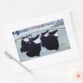 修道院の冬 長方形シール (封筒)