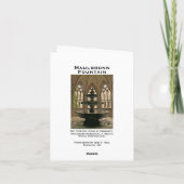 修道院の噴水のメッセージカード カード (裏面)