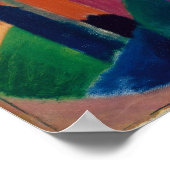 修道院の庭の鹿byフランツ・マルク ポスター (角)