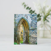 修道院の景フランスの画 ポストカード (スタンド正面)