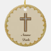 修道院の結婚記念日ギフト記念 セラミックオーナメント (裏面)