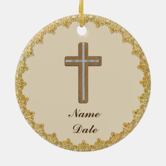 修道院の結婚記念日ギフト記念 セラミックオーナメント (裏面)
