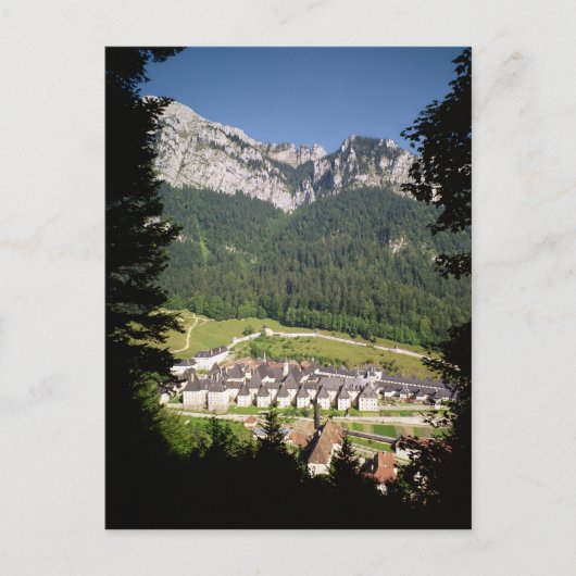 修道院の複合施設の表示 ポストカード (正面)