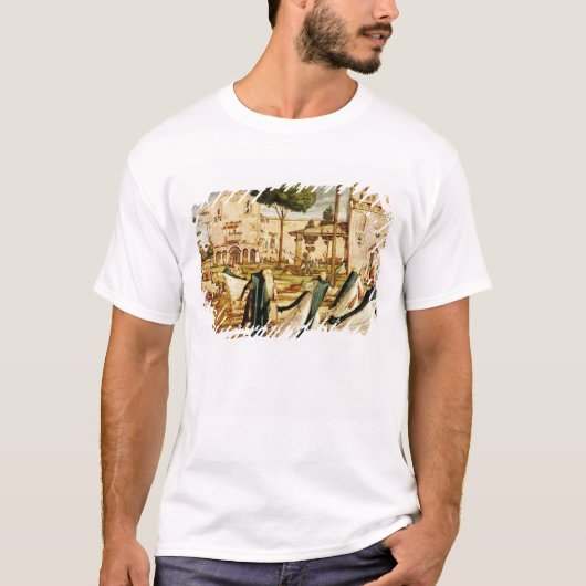 修道院のSt Jeromeそしてライオン、1501-09年 Tシャツ (正面)