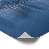 修道院凍ってい、冬の風景 ポスター (角)