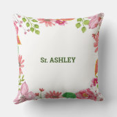 修道院宗教五周年記念水彩花 クッション (裏面)