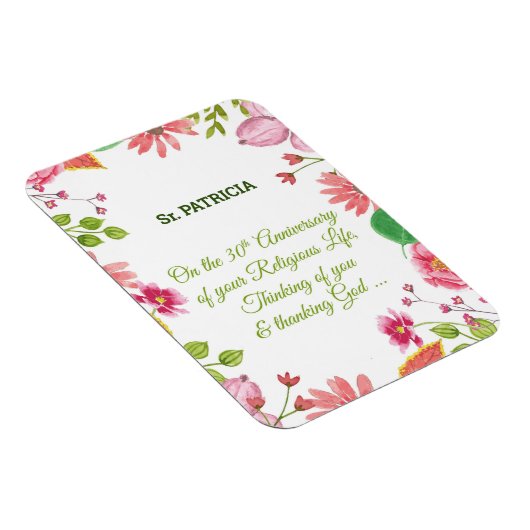 修道院宗教創立30周年記念水彩花 マグネット (右側)